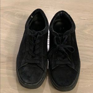 Black suede Vince sneakers size 8